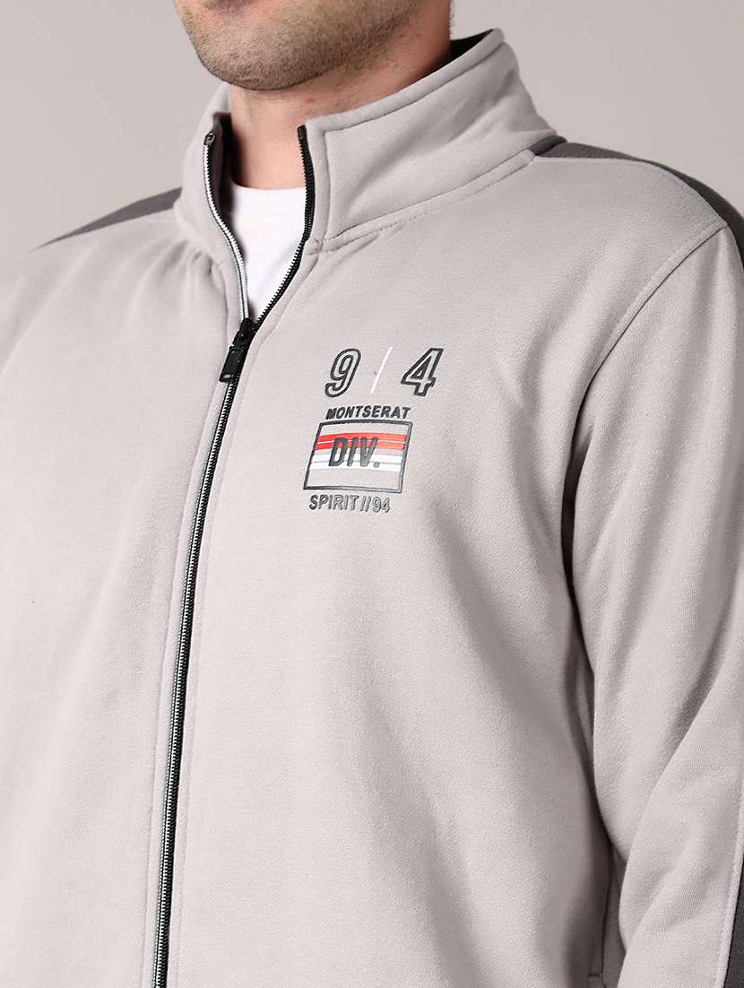 men color block full length track suit - 21564112 -  Standard Image - 4