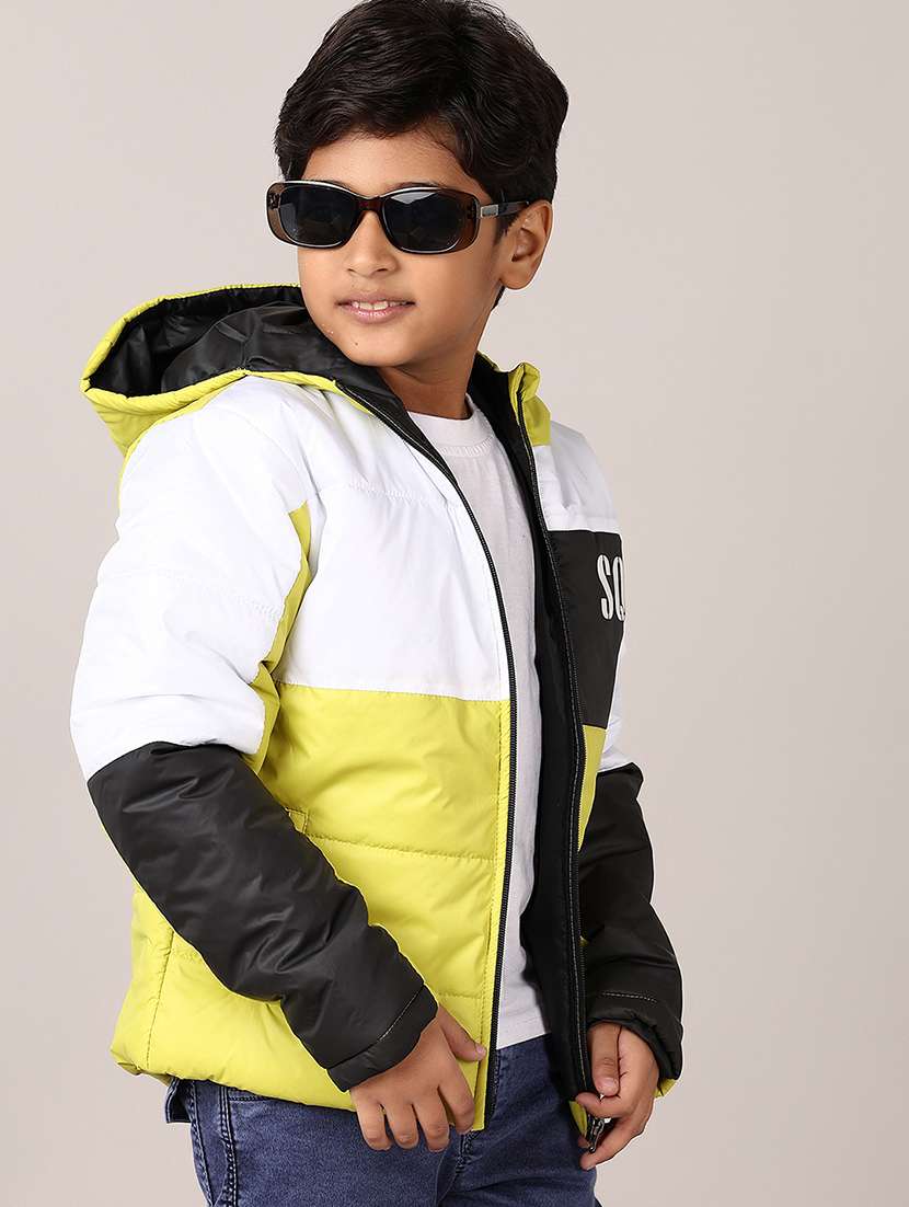 boys color block long sleeve hooded bomber jacket - 21564132 -  Standard Image - 1