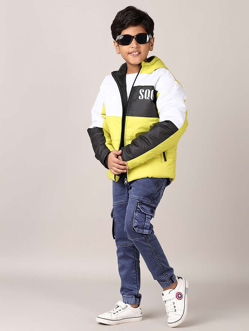 boys color block long sleeve hooded bomber jacket - 21564132 -  Standard Image - 4