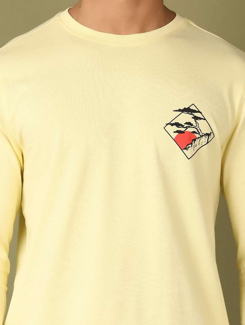 men round neck front & back print t-shirt - 21564159 -  Standard Image - 4