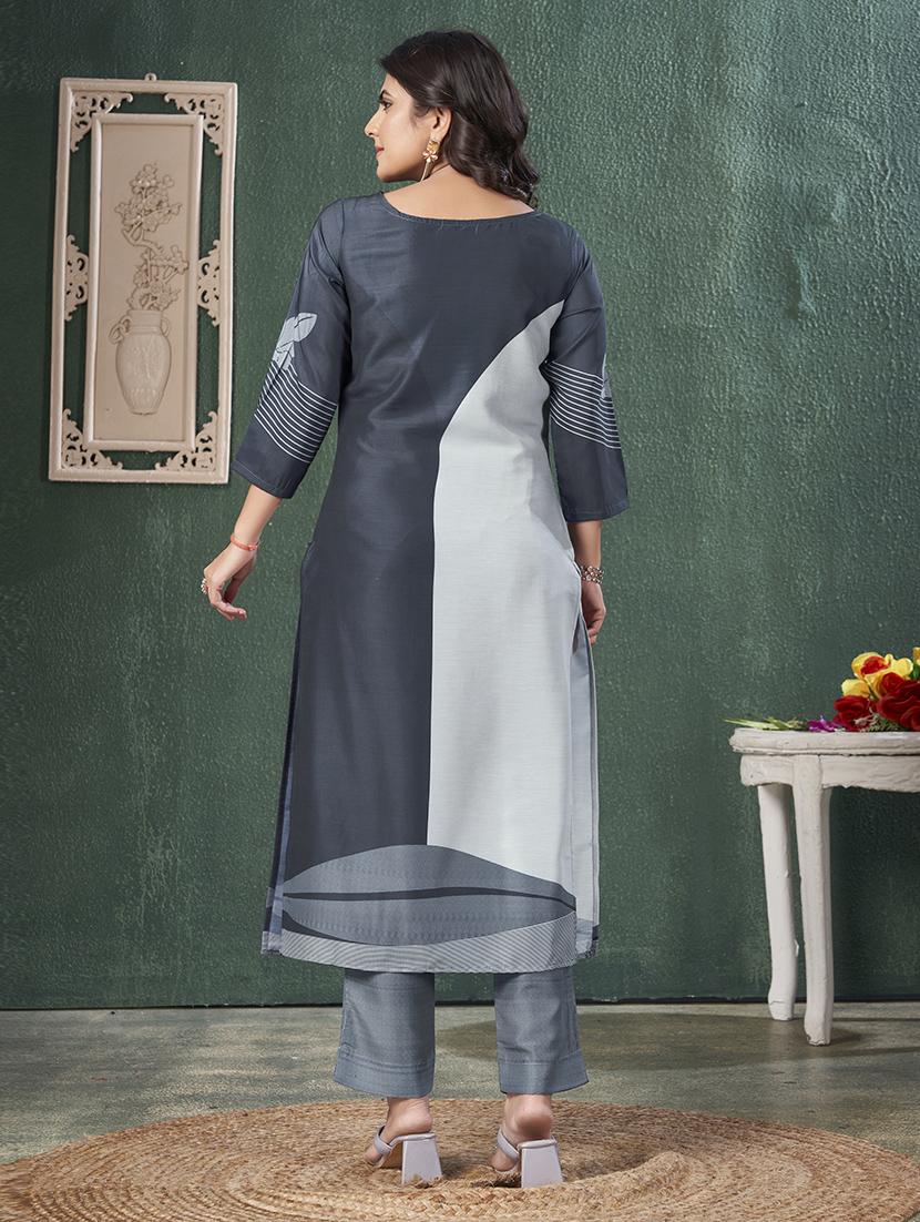 women printed three quarter sleeve kurta pant set - 21565118 - Standard Image - 4