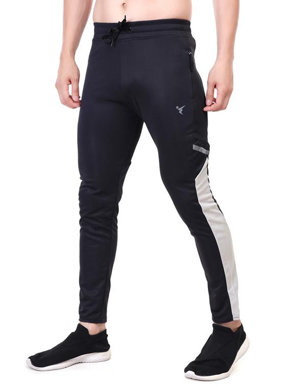 men color block regular fit full length track pants - 21565121 - Standard Image - 1