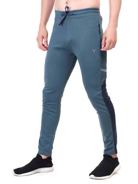men color block regular fit full length track pants - 21565123 - Standard Image - 1