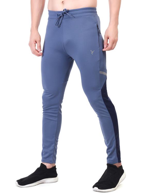 men color block regular fit full length track pants - 21565128 - Standard Image - 1