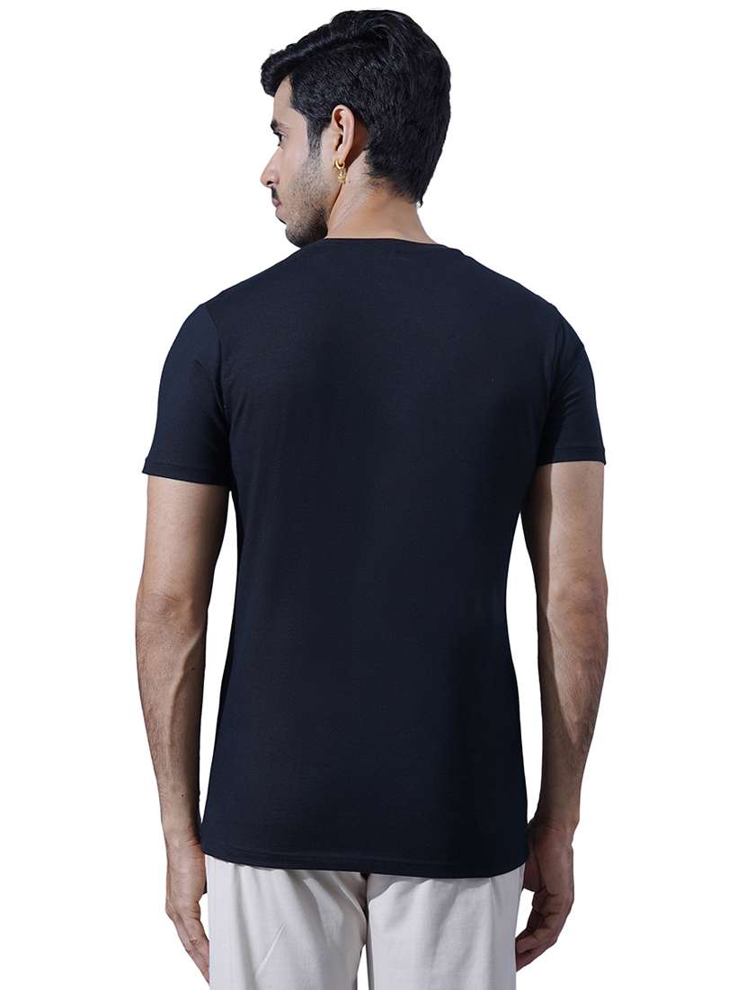 men round neck chest print t-shirt - 21565134 -  Standard Image - 1