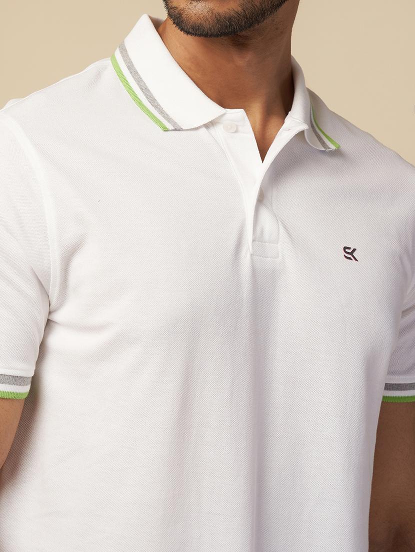 men solid short sleeves polo t-shirt - 21565150 - Standard Image - 4