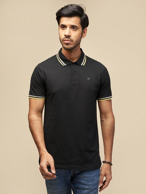 men solid short sleeves polo t-shirt - 21565152 -  Standard Image - 0