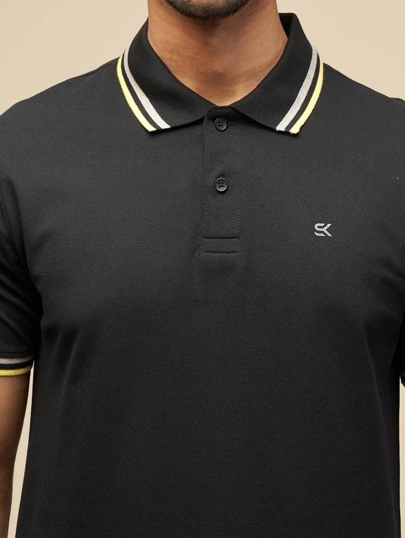 men solid short sleeves polo t-shirt - 21565152 - Standard Image - 4