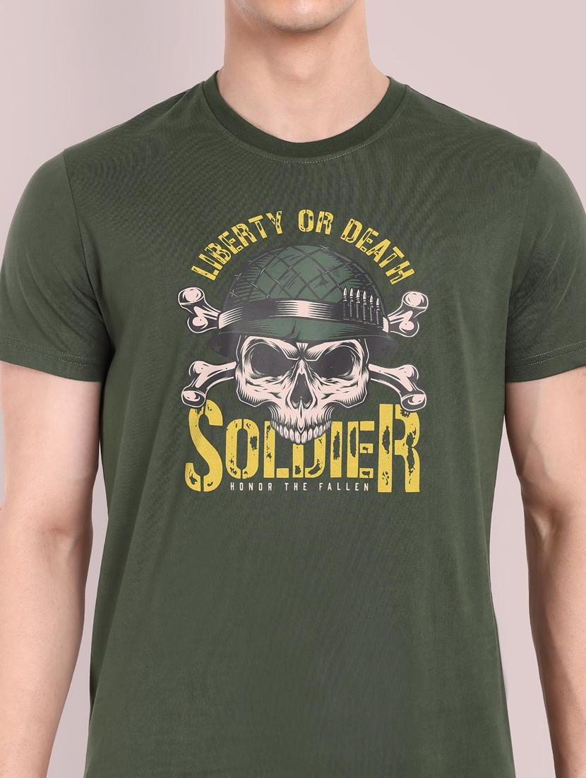 men round neck front print t-shirt - 21565169 - Standard Image - 4