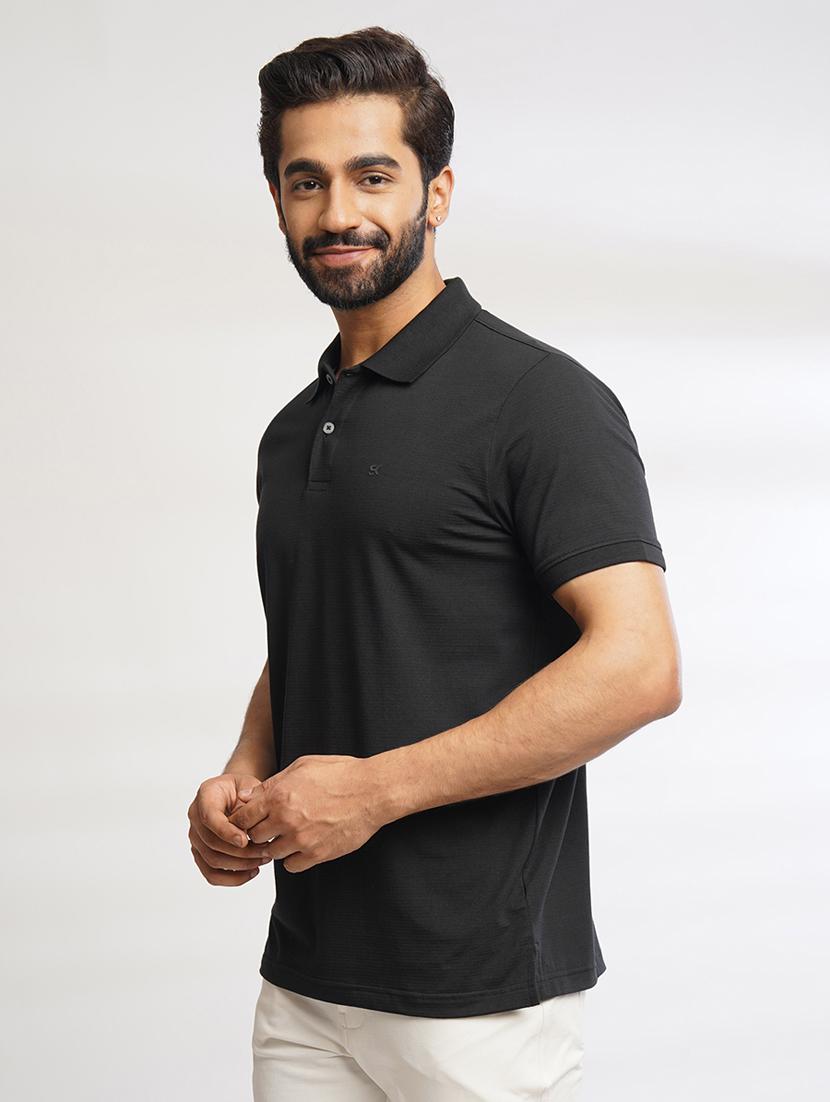 men solid short sleeves polo t-shirt - 21565171 - Standard Image - 1