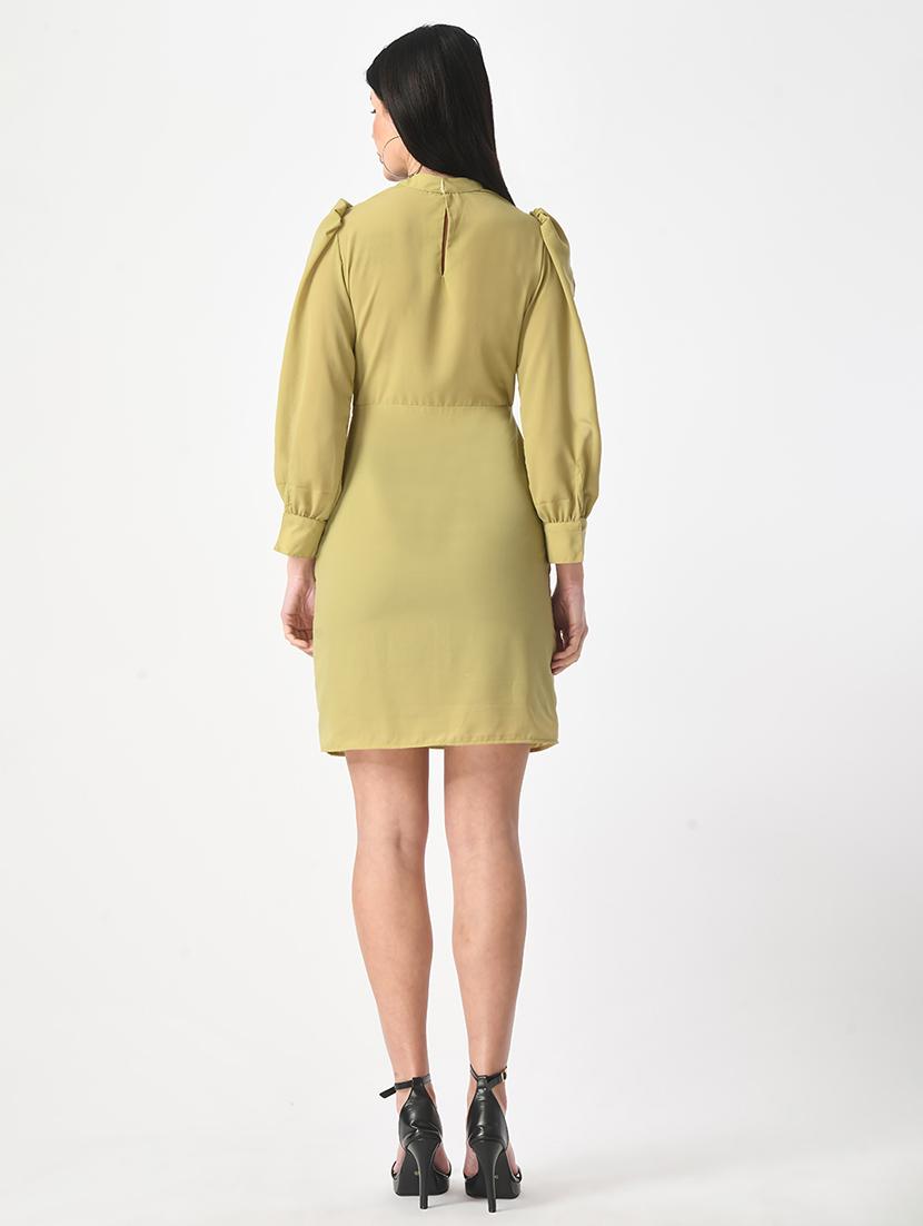women green solid bodycon dress - 21565412 - Standard Image - 4