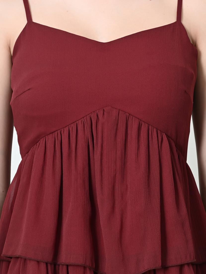 women solid sleeveless layered dress - 21565483 - Standard Image - 6