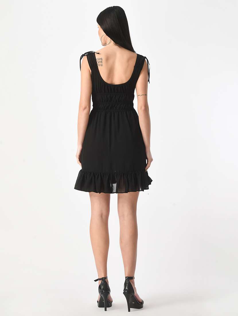 women solid sleeveless tiered dress - 21565491 - Standard Image - 4