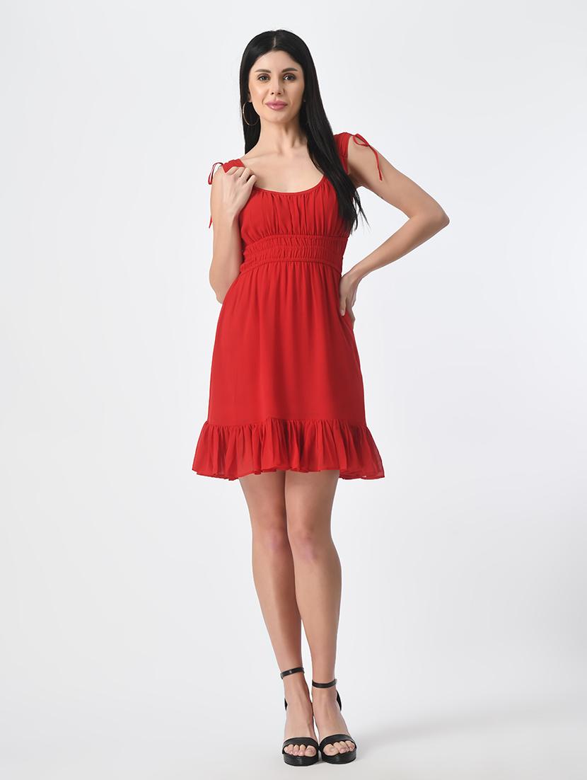 women solid sleeveless tiered dress - 21565493 - Standard Image - 1
