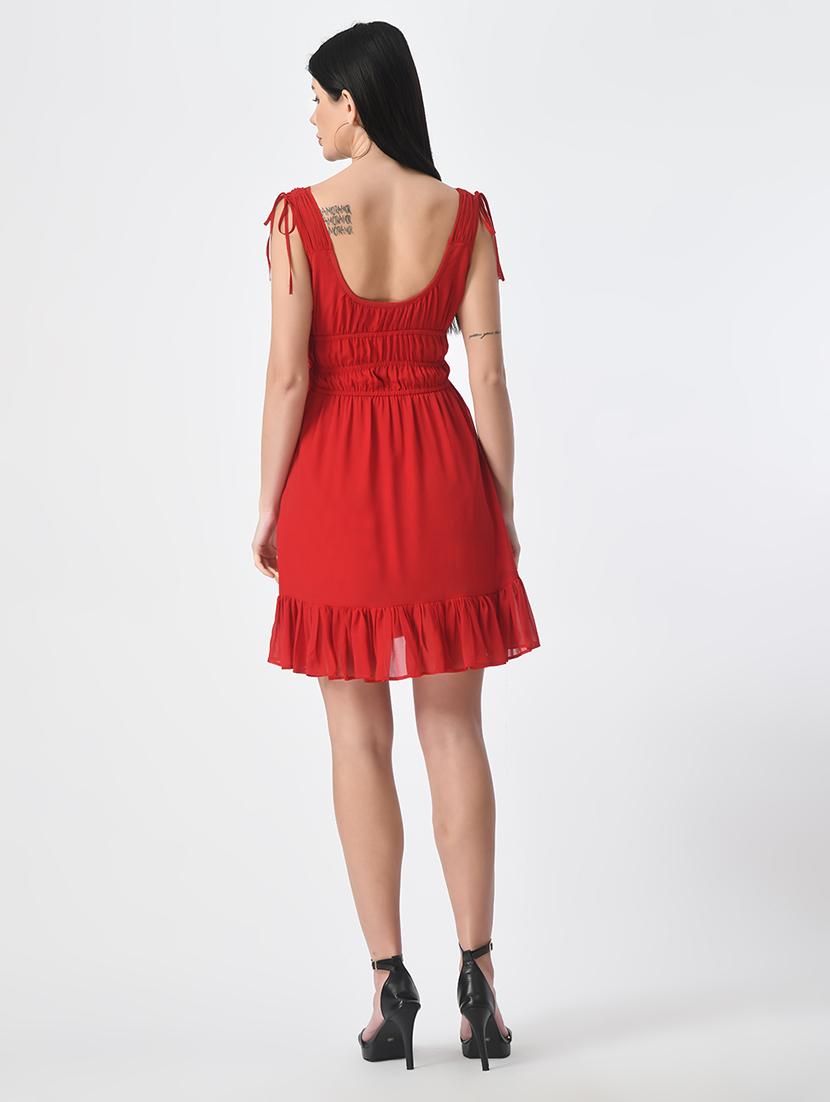 women solid sleeveless tiered dress - 21565493 - Standard Image - 4