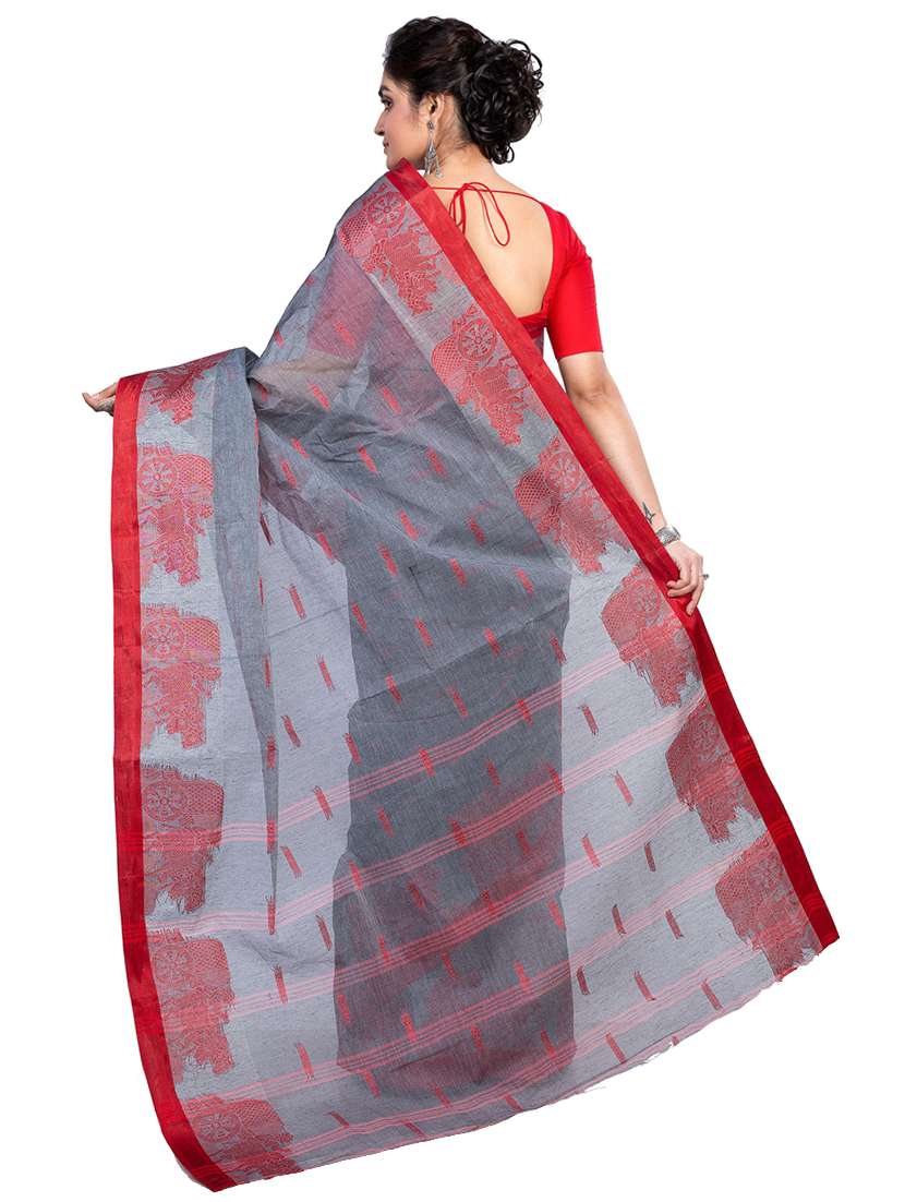 women self design tant saree - 21566530 - Standard Image - 1