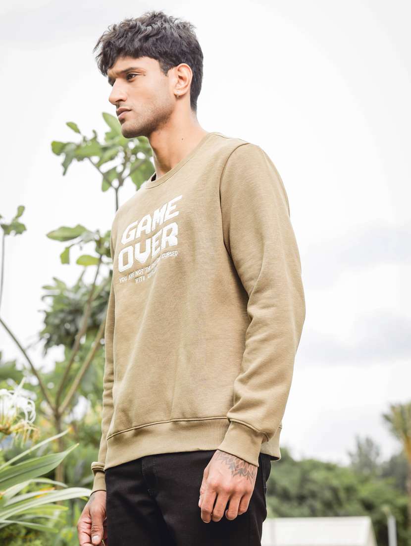 men round neck typographic sweatshirt - 21566937 -  Standard Image - 1