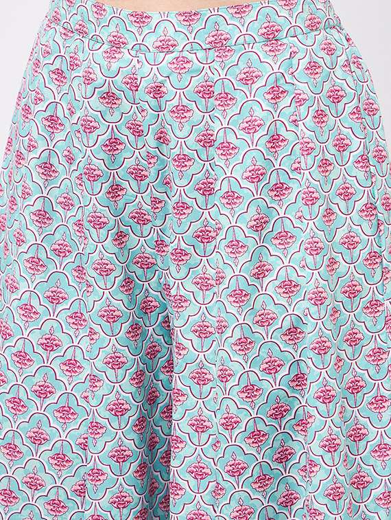 women printed kurta palazzo set with dupatta - 21567209 -  Standard Image - 4