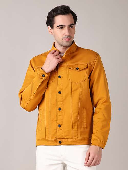 men solid long sleeve denim jacket - 21567285 -  Standard Image - 0