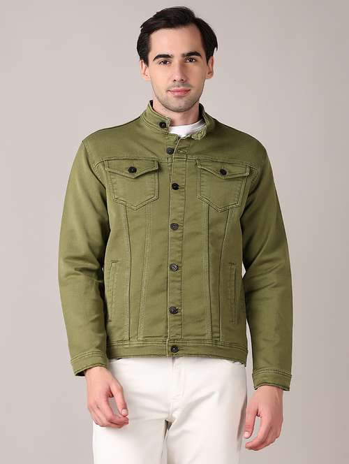 men solid long sleeve denim jacket - 21567286 -  Standard Image - 0