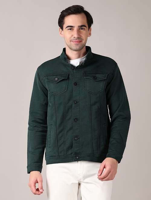 men solid long sleeve denim jacket - 21567287 -  Standard Image - 0