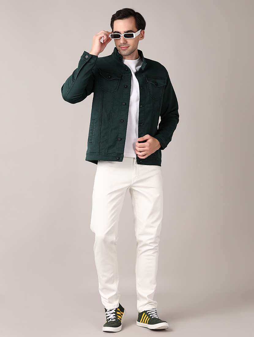 men solid long sleeve denim jacket - 21567287 -  Standard Image - 4