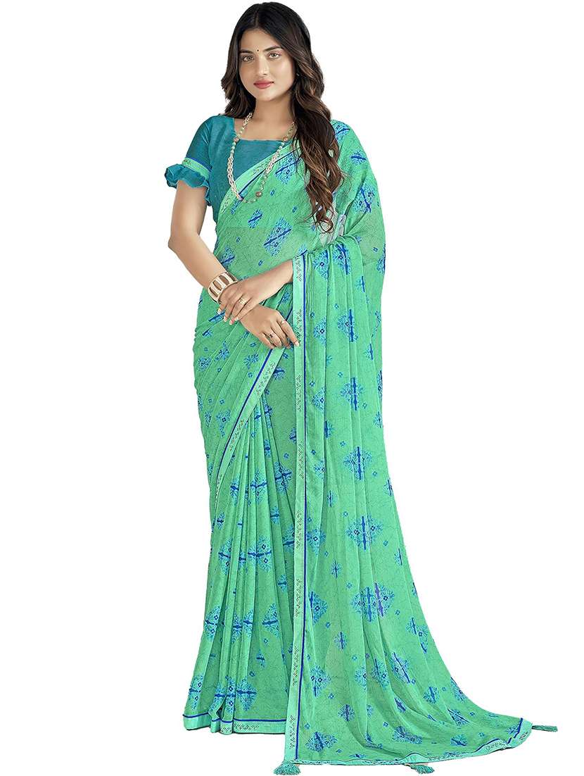 women printed embellished saree - 21567421 -  Standard Image - 1