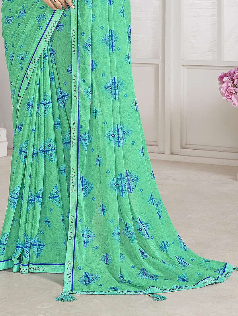 women printed embellished saree - 21567421 -  Standard Image - 4