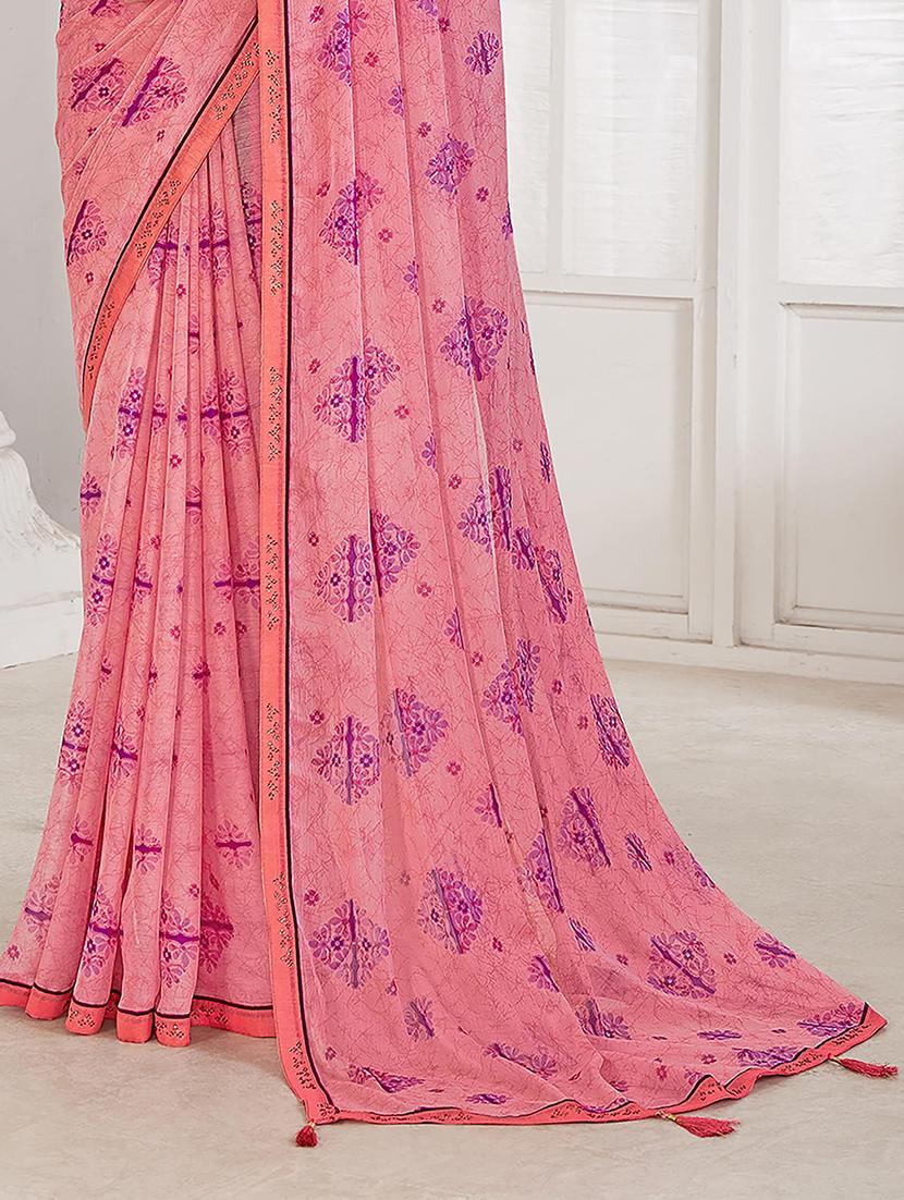 women printed embellished saree - 21567423 - Standard Image - 4