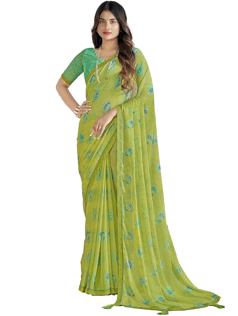 women printed embellished saree - 21567427 - Standard Image - 1