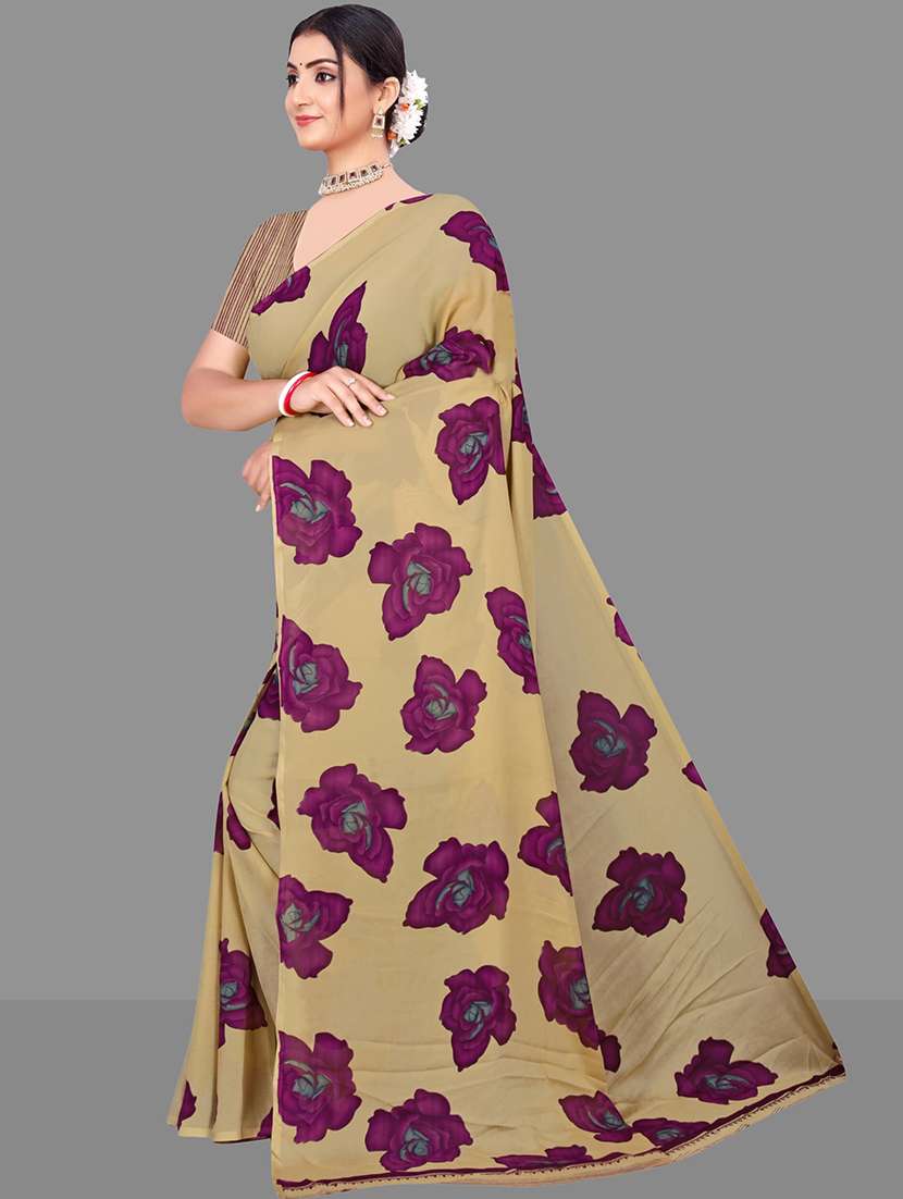 women floral printed saree - 21567537 -  Standard Image - 1