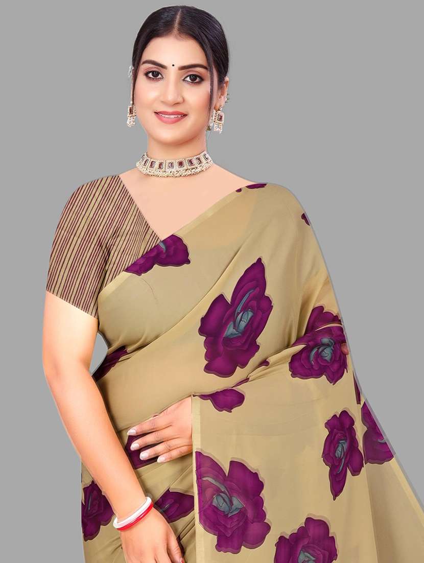women floral printed saree - 21567537 -  Standard Image - 4