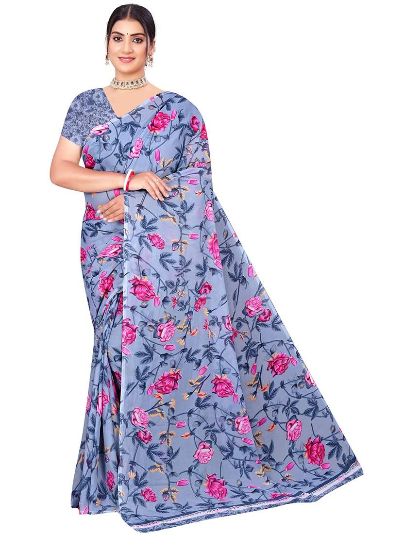 women floral printed saree - 21567540 -  Standard Image - 1