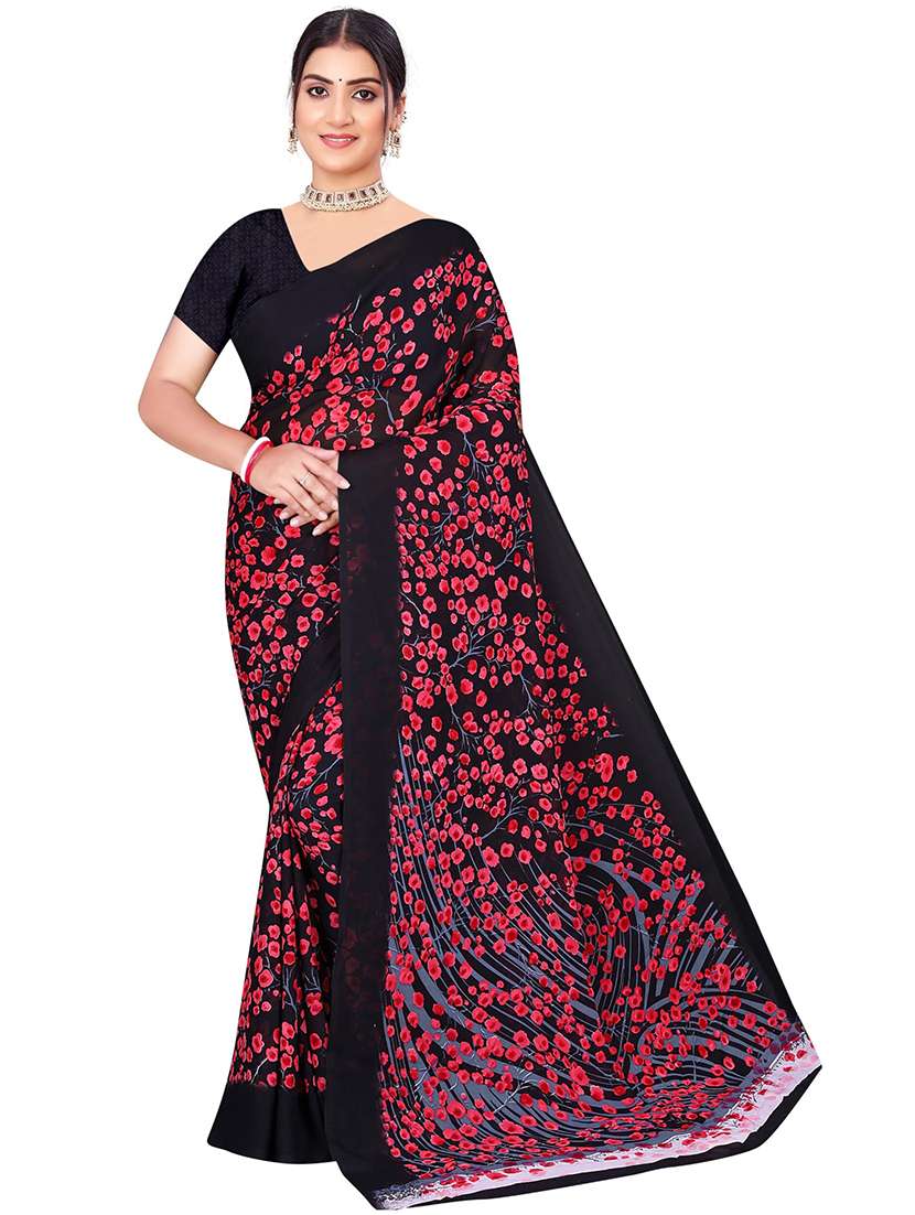 women floral printed saree - 21567554 - Standard Image - 1