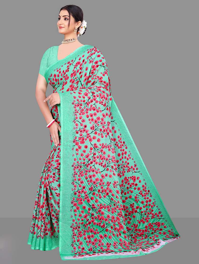 women floral printed saree  - 21567556 -  Standard Image - 1