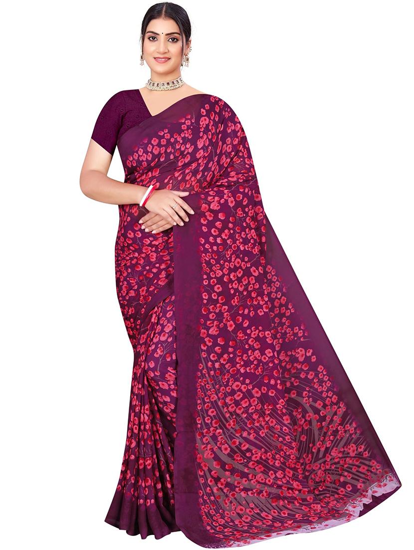 women floral printed saree - 21567558 - Standard Image - 1