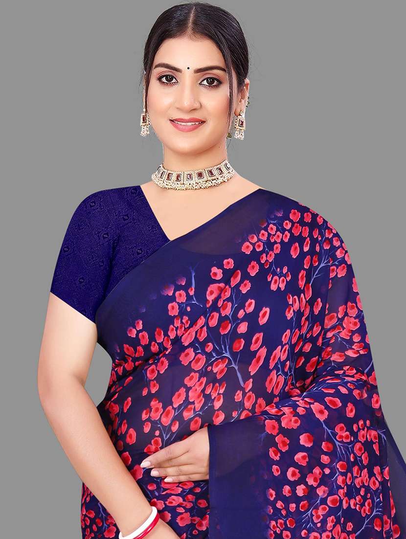 women floral printed saree  - 21567559 -  Standard Image - 4