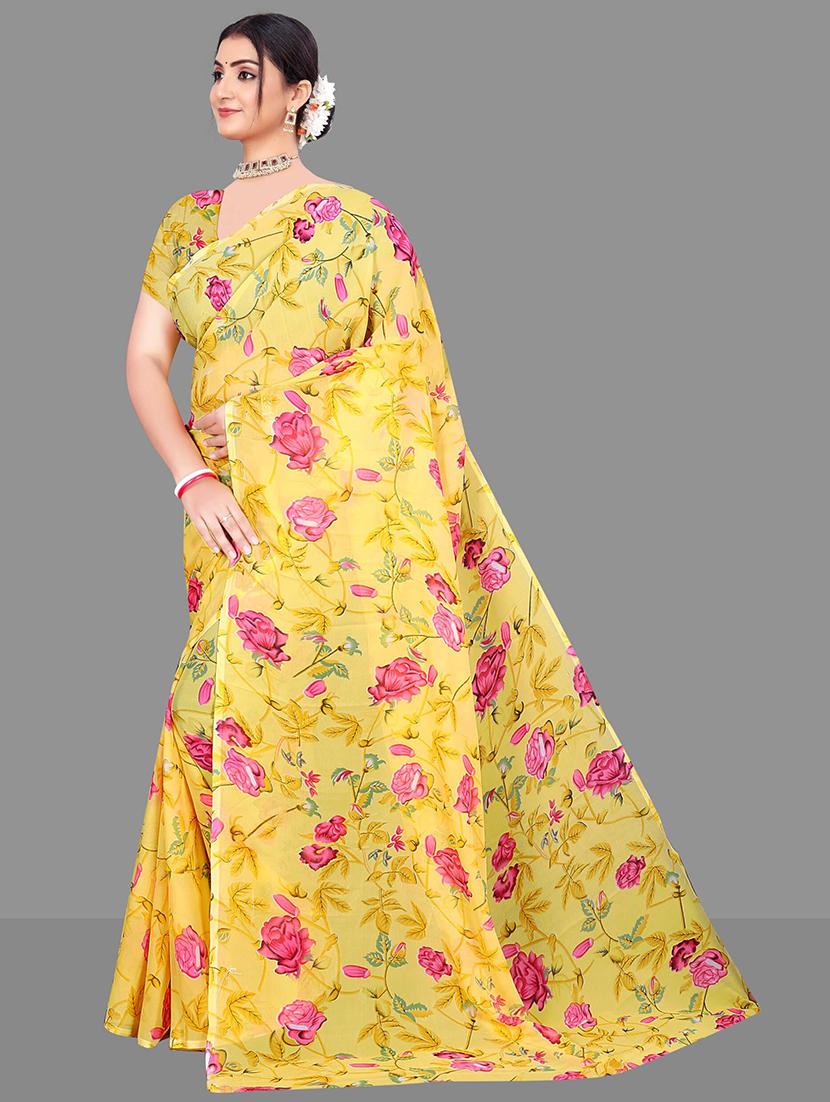 women floral printed saree - 21567563 - Standard Image - 1
