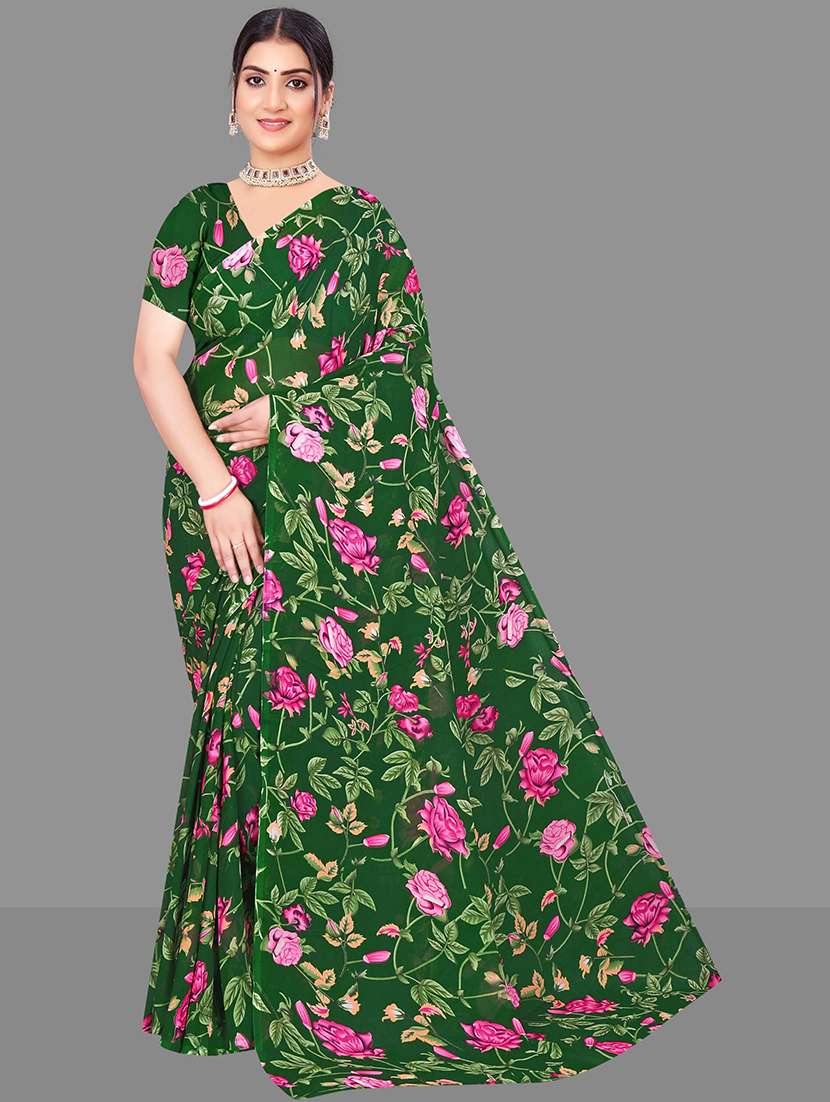 women floral printed saree - 21567568 -  Zoom Image - 0