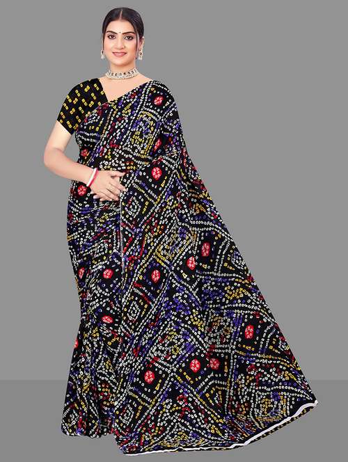 women bandhani printed saree - 21567570 - Standard Image - 0