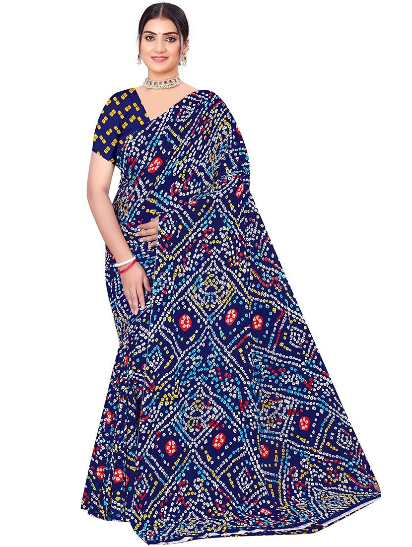 women bandhani printed saree - 21567571 - Standard Image - 4