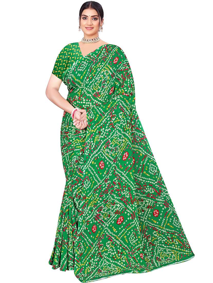 women bandhani printed saree  - 21567574 -  Standard Image - 1