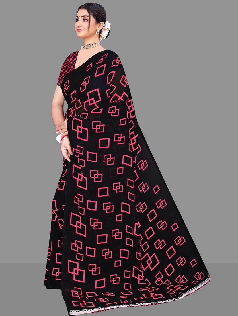 women geometric printed saree  - 21567577 -  Standard Image - 1