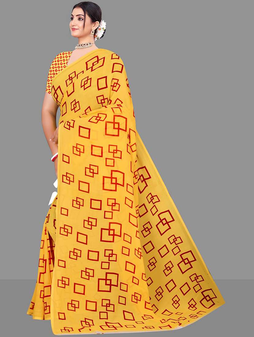women geometric printed saree - 21567578 - Standard Image - 1