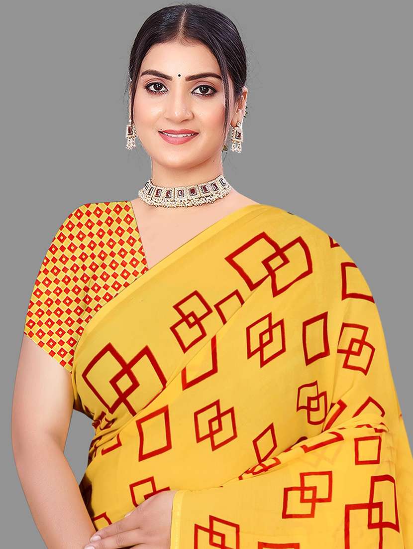 women geometric printed saree - 21567578 - Standard Image - 4