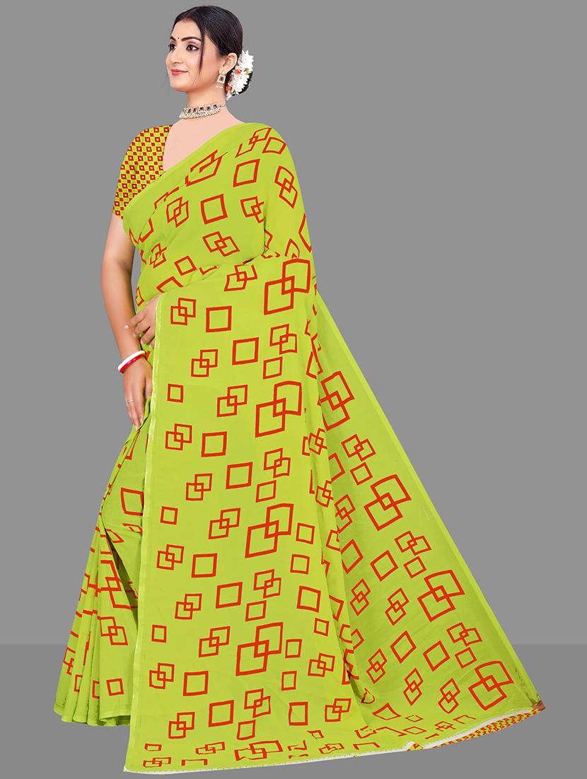 women geometric printed saree - 21567579 - Standard Image - 1