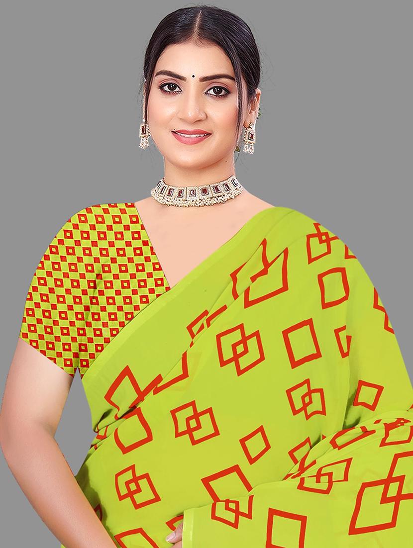 women geometric printed saree - 21567579 - Standard Image - 4