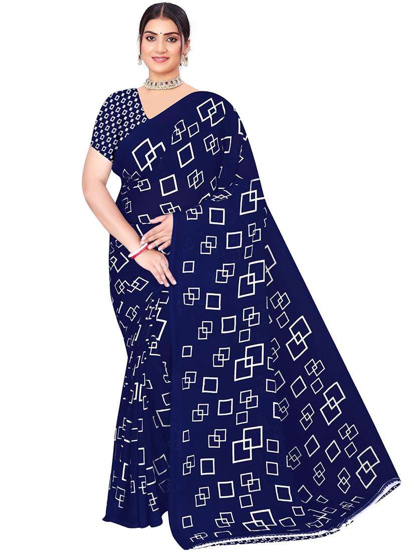 women geometric printed saree  - 21567581 -  Standard Image - 1