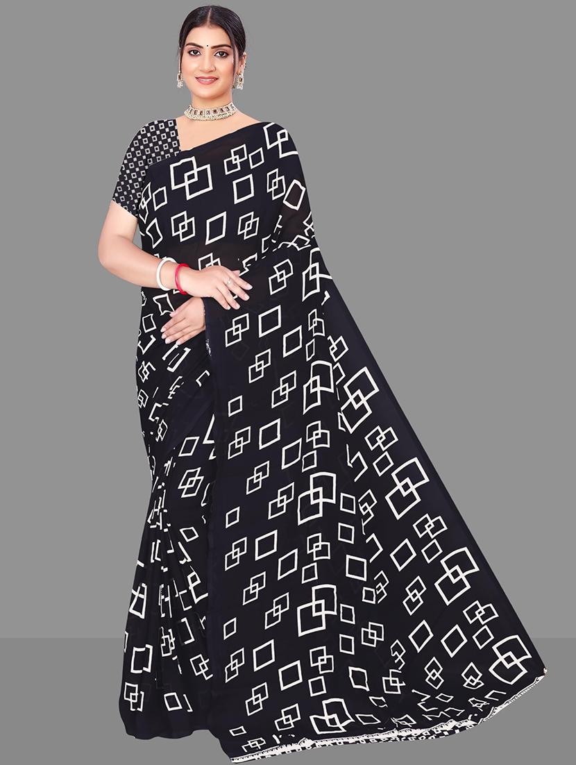 women geometric printed saree - 21567582 - Zoom Image - 0