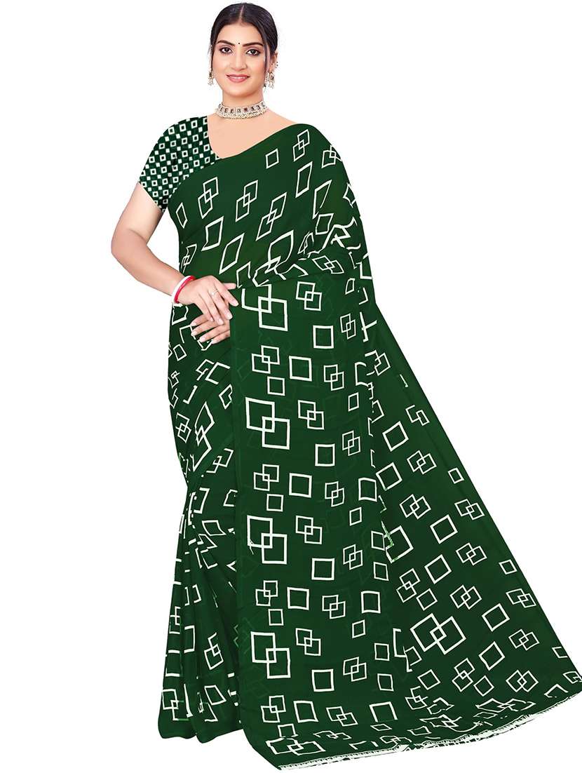 women geometric printed saree  - 21567583 -  Standard Image - 1